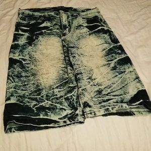 Thrill men's jeans faded shorts sz 36